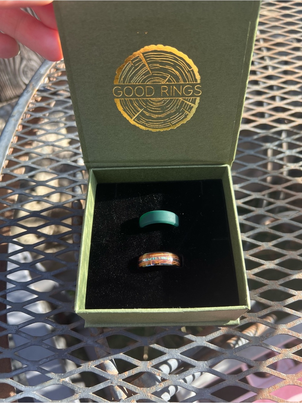 The Shanty Nature Inspired Abalone - Men's Guitar String Ring by Good Rings